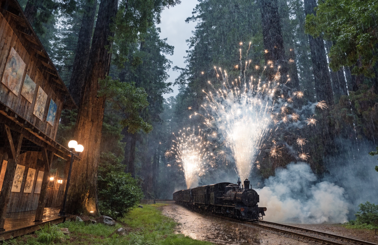4th of July Fireworks Train at Roaring Camp Railroads