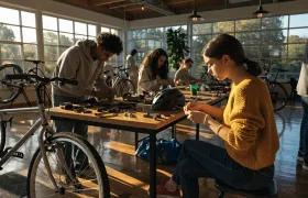 Bike Safety Information and Repair Workshop at Library Plaza