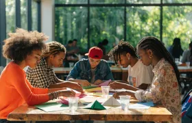 Making Connections: One Fold at a Time at Student Services Center