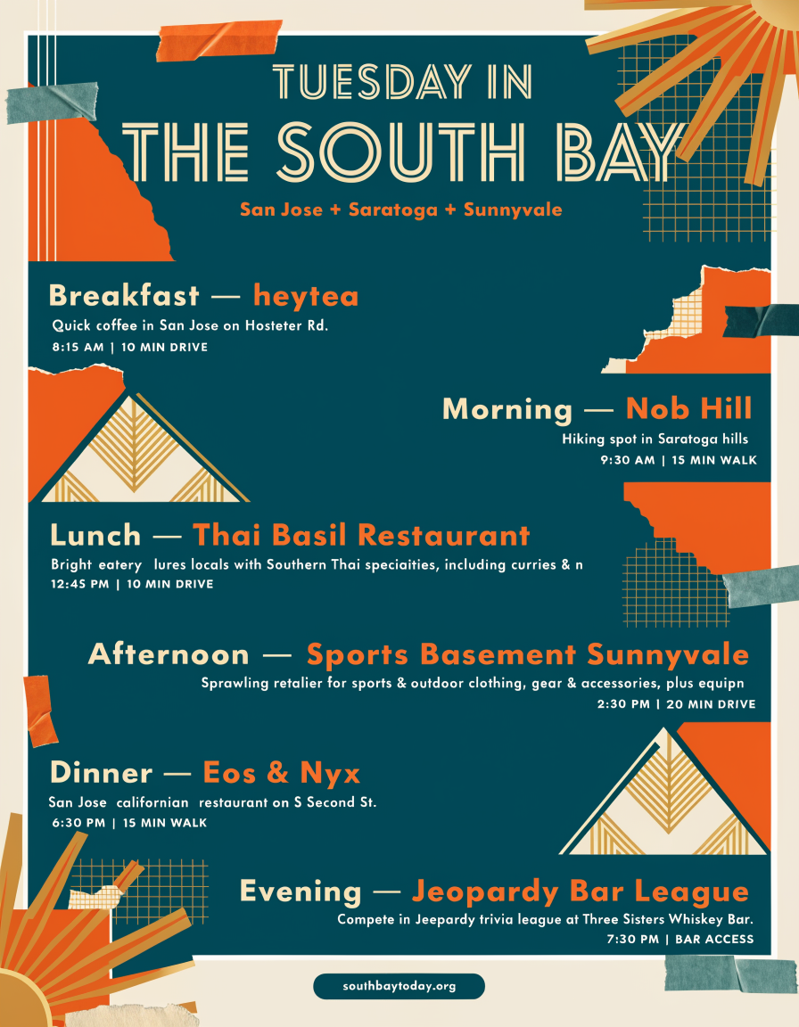 South Bay Today field guide for Tuesday, May 26, 2026