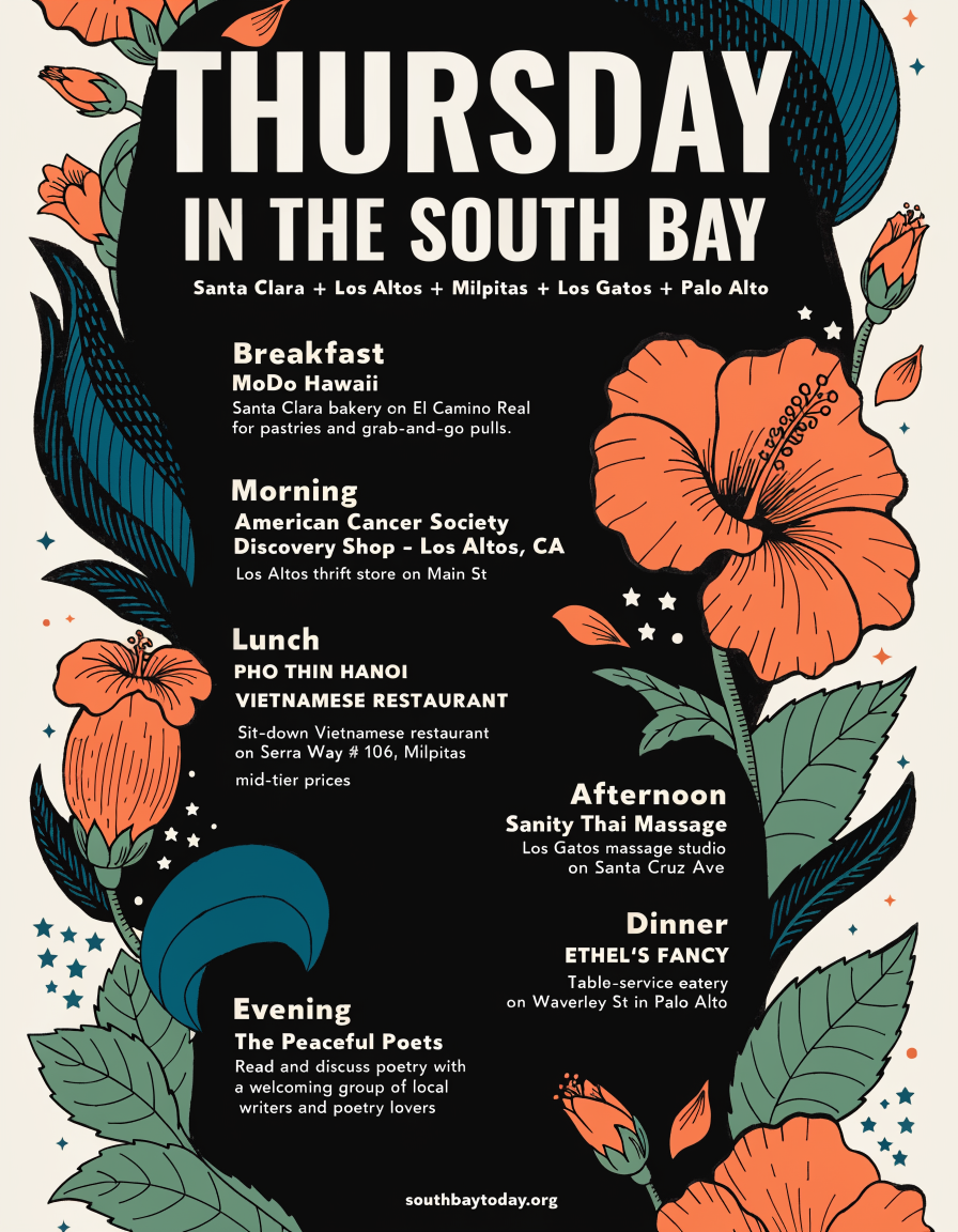 South Bay Today field guide for Thursday, May 28, 2026