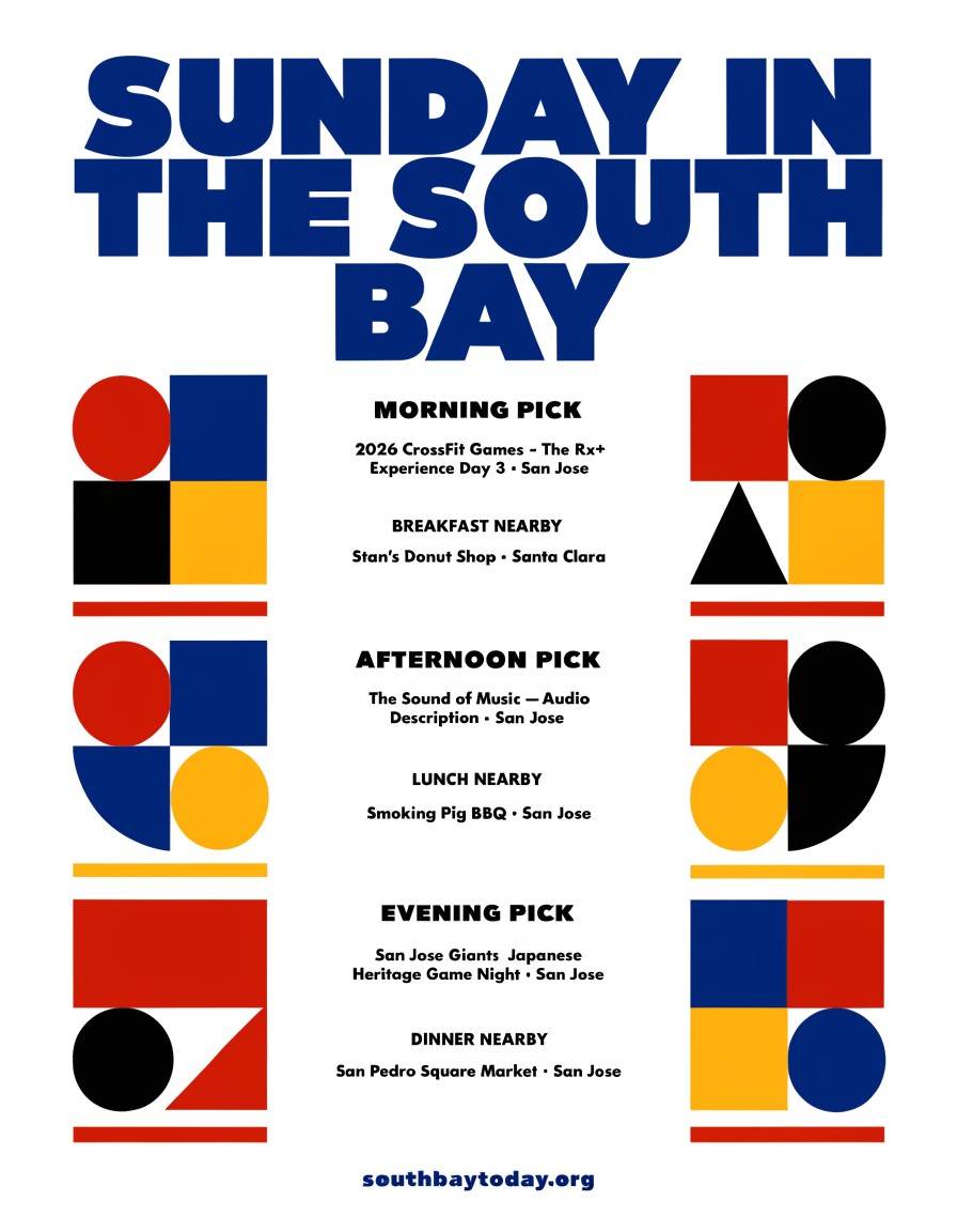 South Bay Today field guide for Sunday, July 26, 2026