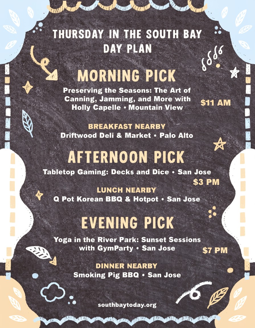 South Bay Today field guide for Thursday, August 6, 2026