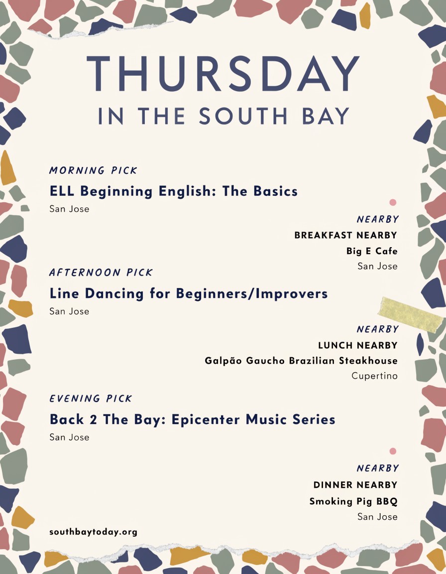 South Bay Today field guide for Thursday, August 13, 2026