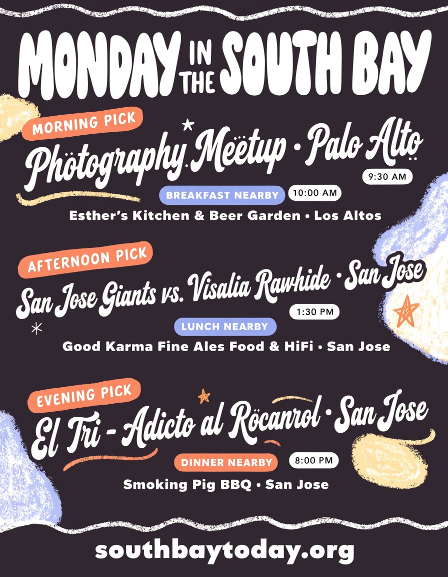 South Bay Today field guide for Monday, August 31, 2026