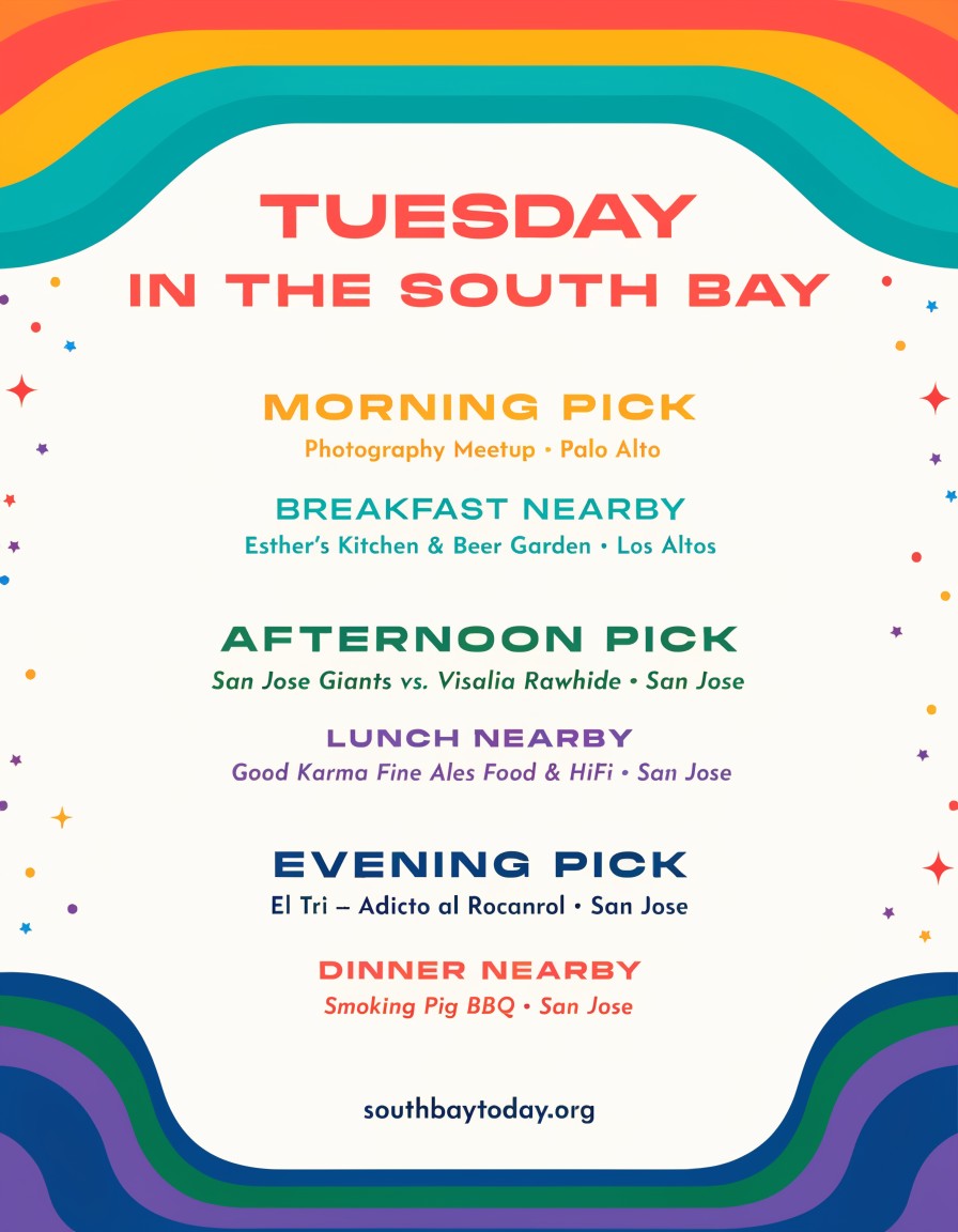 South Bay Today field guide for Tuesday, September 1, 2026